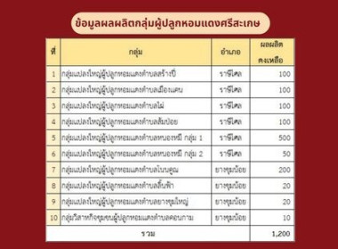 แนวทางการบริหารจัดการผลผลิตหอมแดง จ.ศรีสะเกษ พารามิเตอร์รูปภาพ 6